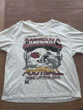 Arizona Cardinals White Graphic Tee - Cardinal Red & Gold Accents